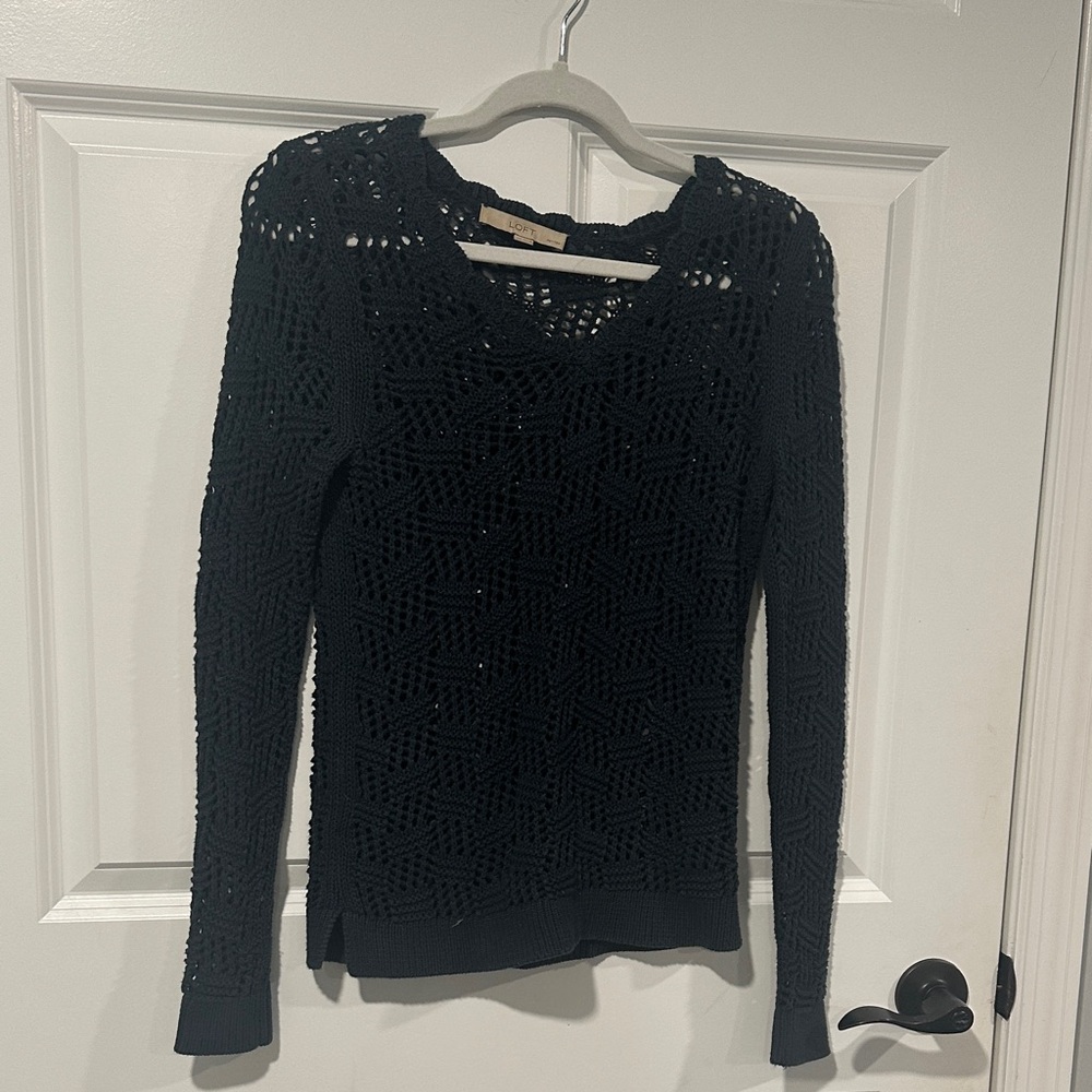 LOFT Black Knit Sweater